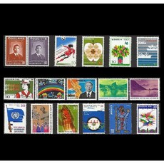 1980년 기념우표및 연하우표 17종류 일괄, 1개