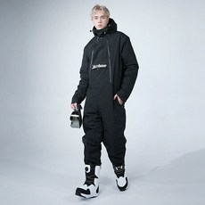일체형 스키복 보드복 방한 야외 방수 방풍 커플 배달 겨울 낚시 그레이