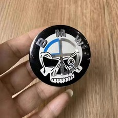 자동차 차량용 세트 액세서리 휠허브캡 자동차장식 허브캡 휠 BMW호환 휠캡 제품 센터 스티커, 19.BMW 스컬몬스터 56mm 4개