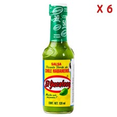 엘 유카테코 살사 피칸테 그린 하바네로, 120ml, 6개