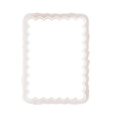 어머니의 날 꽃 비스킷 몰드 해피 어머니의 날 퐁당 쿠키 프레스 스탬프 엄마 생일 쿠키 커터 베이킹 도구, Wavy rectangle