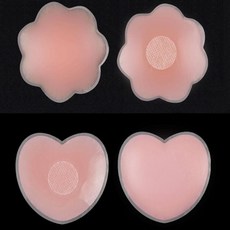 salesNo1 수명 자극 패치 하트 착감 니플 영구 실리콘 속옷 접착력, 둥근 054670DC