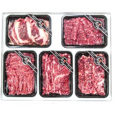 투뿔 1++ 1kg 한우세트 생산자 직배송 미경산 암소한우 구이용 꽃등심 채끝살 외 특수부위 3종 경남김해주촌