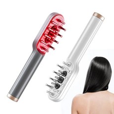 전기 모발 성장 빗 광선 요법 마사지 빗 진동 적외선 레드 블루 라이트 탈모 방지 헤어 브러시 헤드 마사지기, 1개