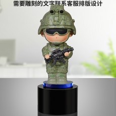 전쟁 피규어 모형 밀리터리 전투함 군인 창의적인 특수부대 참전 용사 탁상용 기념품 생일 선물 전우 강철 같은 정신을 담은 장식품, [10] 모델 C + 검정색 원형 받침대