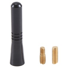 자동차 라디오용 범용 상단 지붕 짧은 휩 나사 안테나 확장(검은색), 검은색