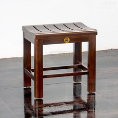 高端浴室凳子老人洗澡凳淋浴凳防滑實木矮凳沐浴椅, 香柏木本(木本色),長400寬300高400mm