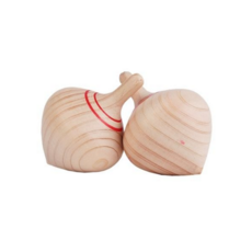 편백 나무 팽이 원목 미니 피톤치드 어린이 팽이 장난감 수동 휴대용 지압기 전통 지압