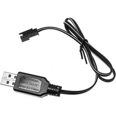 퍼니버스 전동 물총 배터리 3.7V USB 충전기 선 SM2 장난감 RC카 탱크 트레이더스 리튬, 1개, (퍼니버스) 3.7v USB충전기(블랙)