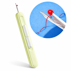 리빙픽 2in1 바느질 도구 실꿰기 실밥 제거기 휴대용 1+1, 2개, 그린