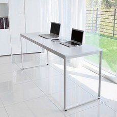 필웰 스틸프레임 라운드 스퀘어 컴퓨터 책상 1200 1400 1600 1800 넓은 책상 DVX 딜 기사설치 600폭 800폭 코너라운드, 화이트 (DK9930)