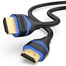 4K 짧은 HDMI 케이블 6인치 HDMI 코드 0.5HDTV 스위치 PS4PS5 Xbox 블루레이 모니터용 FT 고속 HDMI-HDMI 케이블 2.04K60Hz 2K144Hz, 3.3FT, Blue, 1