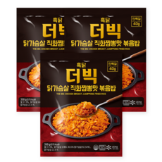 흑닭 더 빅 닭가슴살 직화짬뽕맛 볶음밥 단백질 40g, 3개, 350g