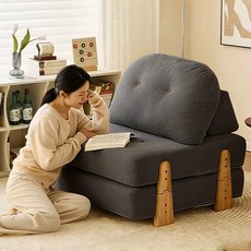 아이디어 쇼파 소파베드 다기능 모듈쇼파 1인용 접어식 소파 침대, 다크 그레이