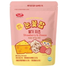 베베스트 처음먹는 칼슘 눈꽃팝 과자, 딸기치즈맛, 20g, 4개