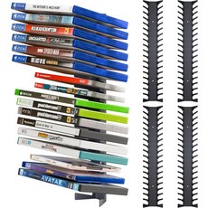 펀터보 비디오 게임 저장 벽걸이 케이스 홀더 PS Xbox 스위치 정리함용 금속 미디어 선반4팩