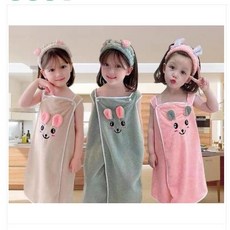 아동 목욕가운 목욕 타올 비치 헤어밴드 세트 23w6559-4006