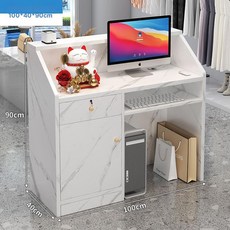 모던 심플 마블 무늬 소형 카운터 프론트 데스크 매장 미용실 접수대, 베스트셀러각진모서리 100 40x90 패턴