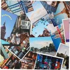 해외 도시 풍경 사진 엽서 세트 인테리어 장식 포스터 카드 유럽 도시 건축물, 상세페이지 참조, 22.오사카파노라마