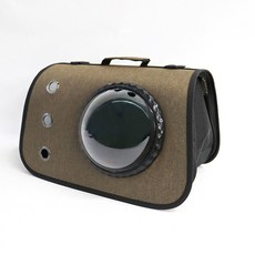 투명창 고급 패브릭 이동장, 그레이