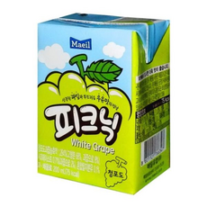 과즙음료 피크닉 청포도, 200ml, 24개