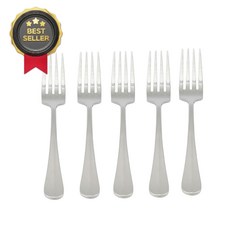 포크 세트 티포크 심플 디저트 과일 케이크 디너 포크 19CM, 5개, 스텐
