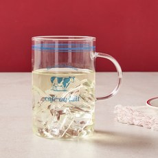 모던하우스 르봉프렌치 내열유리 플랫 핸들 머그컵 블루 600ml GA0126027, 1개