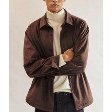 닥스셔츠 남성 셔츠/블라우스 세미오버핏 스웨이드 셔켓 브라운 DLA1SHCL190W1