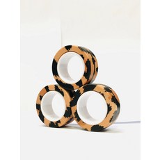 손가락 자석 반지 피젯 장난감 세트 성인 스피너 링 스트레스 해소 불안 완화 치료 3 개, [13] Leopard print, 1개