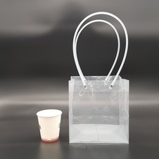 동성포장 투명 화분쇼핑백, 정사각 쇼핑백(투명)