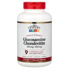 21세기센트리 더블 스트렝스 글루코사민 500mg 콘드로이틴 400mg 이지 투 스왈로우 캡슐, 1개, 210정