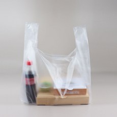 베스트박스 W형 손잡이 피자봉투 10인치 배달 포장 테이크아웃 비닐봉투, 1세트, 100개입