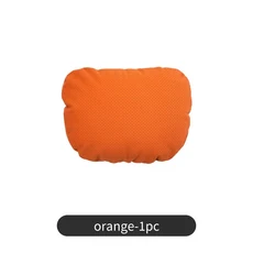 통기성 자동차 목 베개 스웨이드 가죽 메모리 폼 머리 받침 Porsche Cayenne Macan 용 부드러운 요추 쿠션, 04 Orange Headrest 1pc