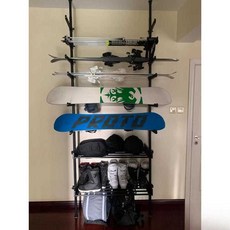 스케이트보드 진열대 롱보드 스키 거치대 보관대 전시, 5단ㅣ360cmㅣ화이트, 1개