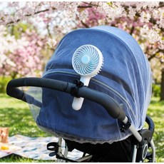 아기 여름 외출 유모차 선풍기 거치대 & 모기장, 1개, 유모차모기장&유모차선풍기거치대