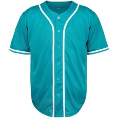 포뉴트릭스 블랭크 플레인 힙합 힙스터 야구 저지 버튼 다운 셔츠 스포츠 유니폼 남녀용 (노란색 메시 X-대), X-Large, Fo-green-mesh