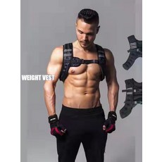 크로스핏 중량 조끼 15kg 달리기 웨이트 훈련 피트니스 체육관 모래주머니, 10kg, 블랙 10KG