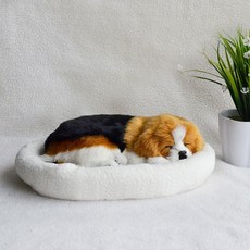 강아지 인형 잠자는 장식품 숨쉬는 호흡 귀여운 선물, J, 1개