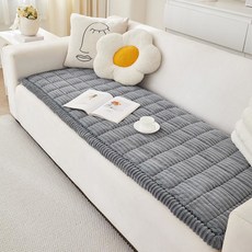 강아지용 Awjcsv 소파 커버 세탁 가능 퍼지 펫 3인용 (흰색 27.6인치 x 59인치 /70 150cm), Light Bluegrey, 27.6" x 82.7"/70 x 210cm