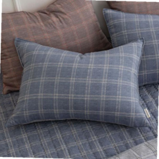 체크 모달 베개커버 50x70 블루 1p 베갯잇 베갯잎 모달베개커버 마이크로화이바 베개커버5070