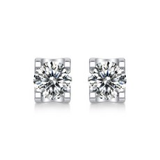 真愛鍊Cherish《贈禮盒提袋》莫桑鑽S925純銀耳環 精美莫桑鑽耳扣耳環 八心八箭