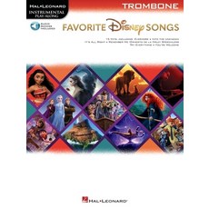 (영문도서) Favorite Disney Songs: Instrumental Play-Along for Trombone Paperback, Hal Leonard Publishing Corp..., English, 9781705142745