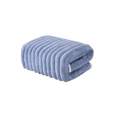 雲朵浴巾 - 柔軟親膚、超強吸水、簡約時尚, 藍, 1個