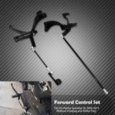 오토바이 전방 제어 완전 키트 페그 레버 연결 세트 할리 스포츠스터 XL 883 1200 72 48 세븐티 투 04-13 용 블랙