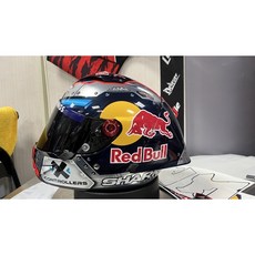 龍杰貼膜 shark race-r pro GP Redbull下巴貼，賽車風格，安全帽裝飾，個性化改裝, 亮面