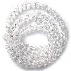 Bead 크리스탈 4mm 론델 비즈재료 한세트 2줄 컬러선택, 투명