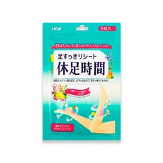 LION 休足時間 足部舒緩貼片 6片裝, 1個, 6片