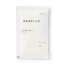 무인양품 약용 온감 입욕제 우유의 향기 입욕제 일회용, 40g, 10개