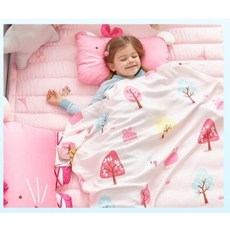 Milo & Gabby 竹纖維涼感巾 嬰幼兒親膚透氣毯 適用0-7歲 大尺寸可愛圖案, 1個, 貓咪