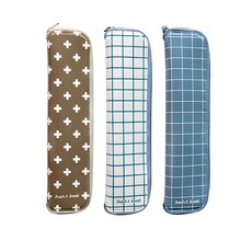 餐具盒3件組, 棕色 + 白色 + 灰色, 1個